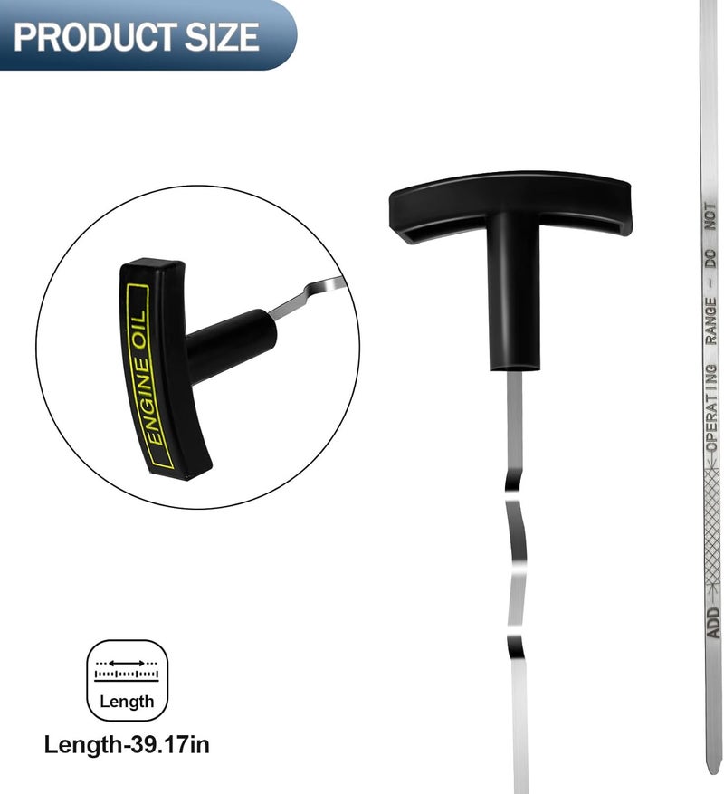 VerRich Stainless Steel Engine Oil Dipstick for 1999-2003 Ford F250 F350 F450 F550 Excursion 7.3L Diesel | OE F81Z-6750-DA | Oil Level Indicator - Image 2